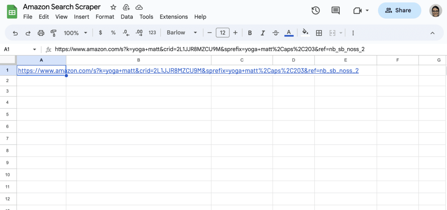 Amazon Search Input Amazon Search Scraper