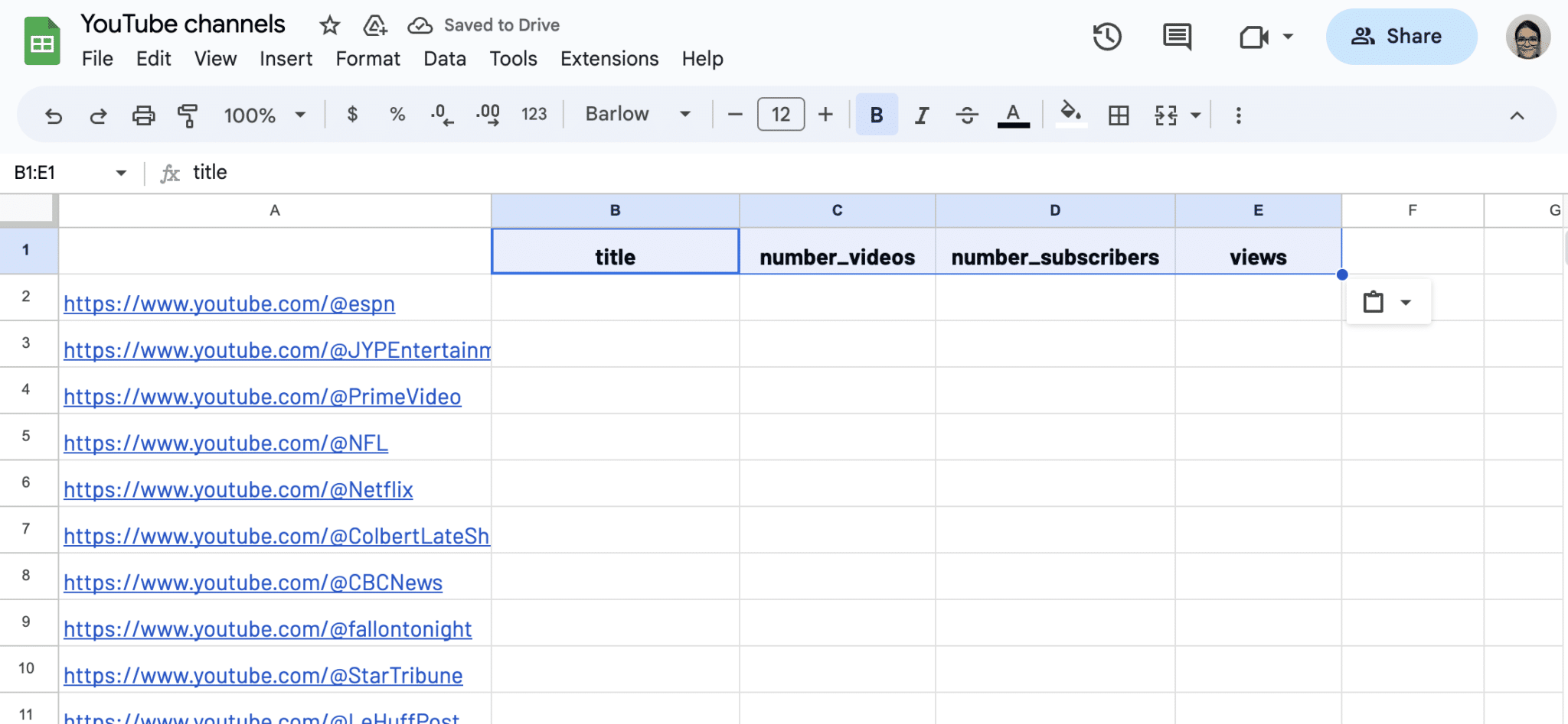 Input channel selectors