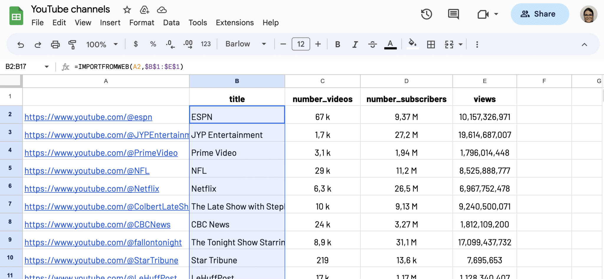 Drag down to copy formula