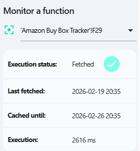 sidebar execution report