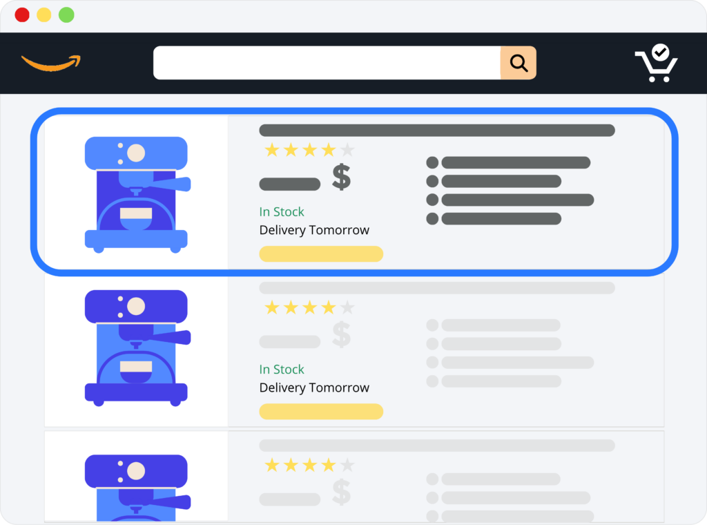 Amazon search page illustration