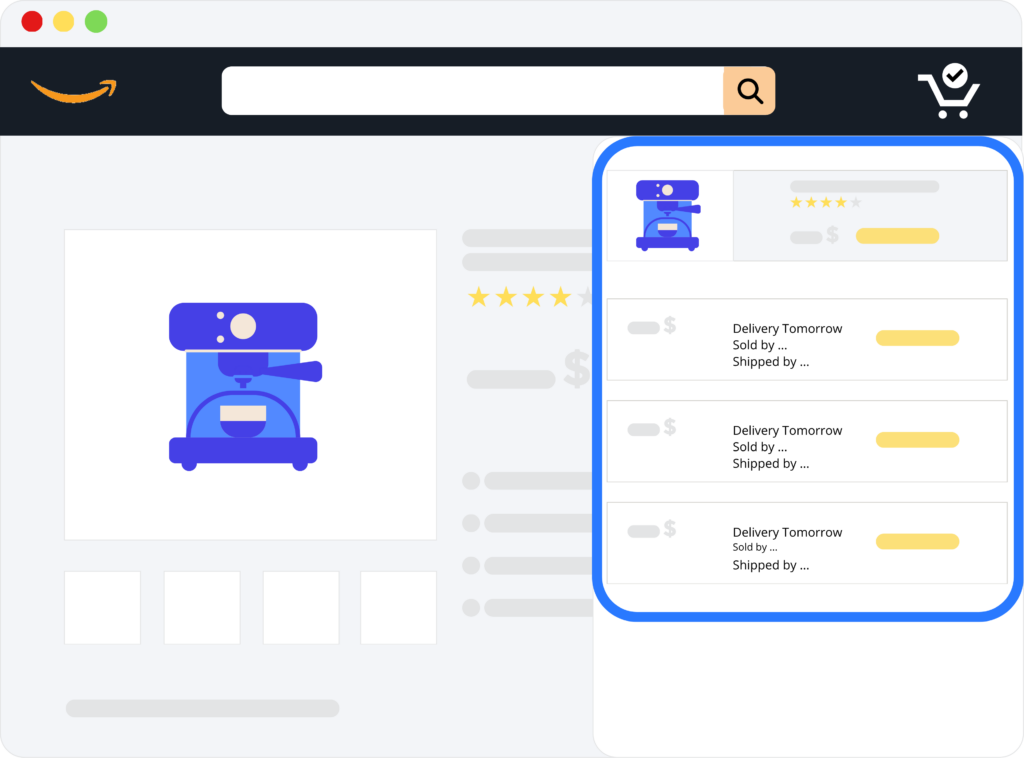Amazon page competition illustration