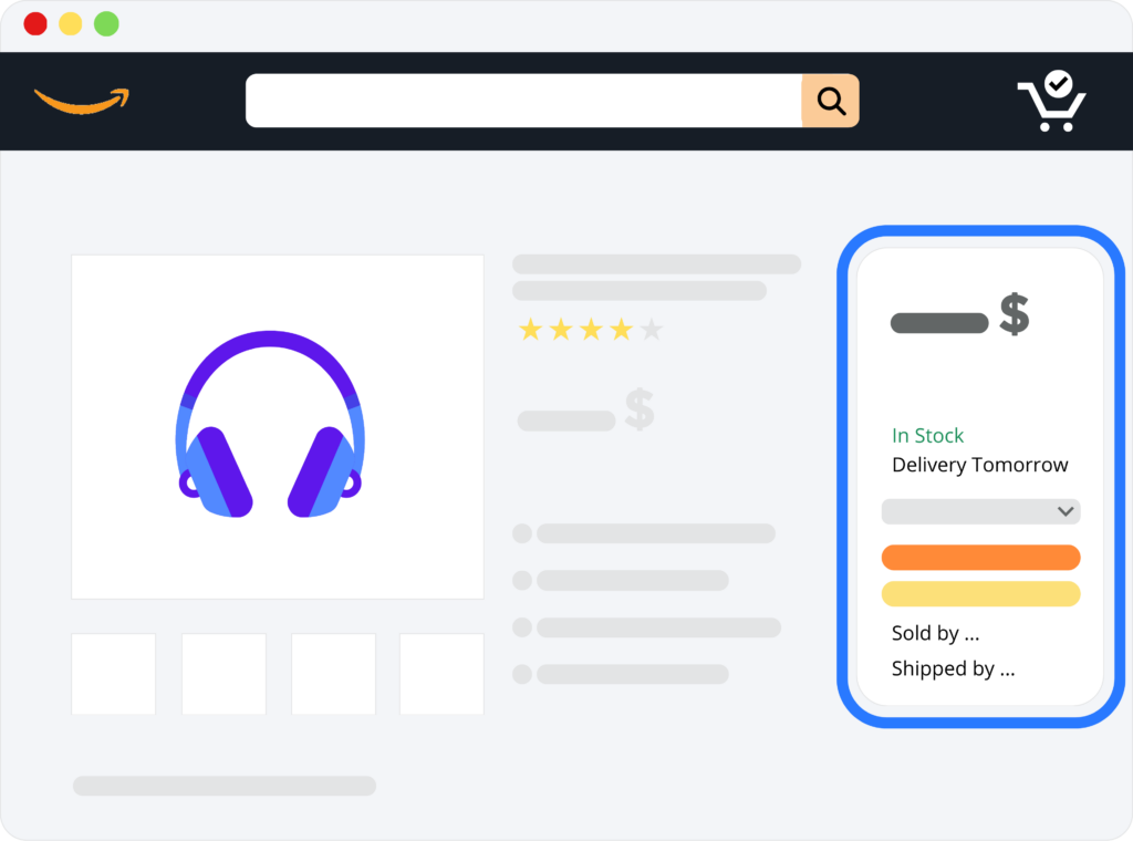 Amazon page buy box illustration