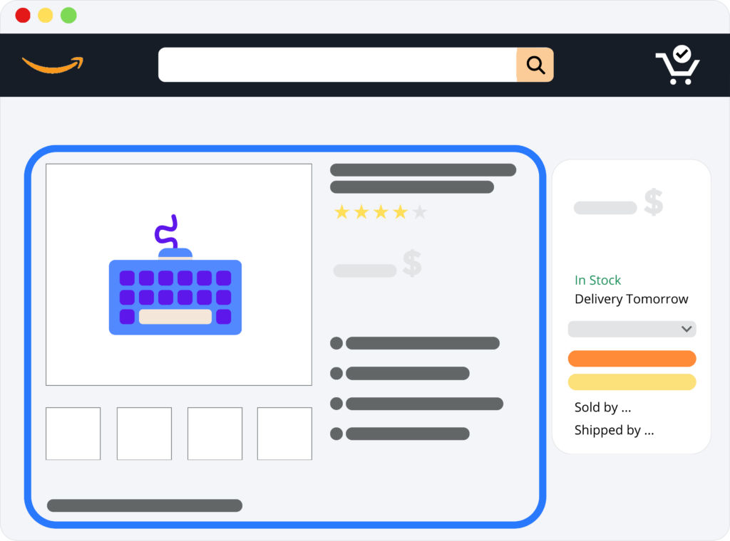 Amazon page content illustration