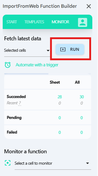 run button