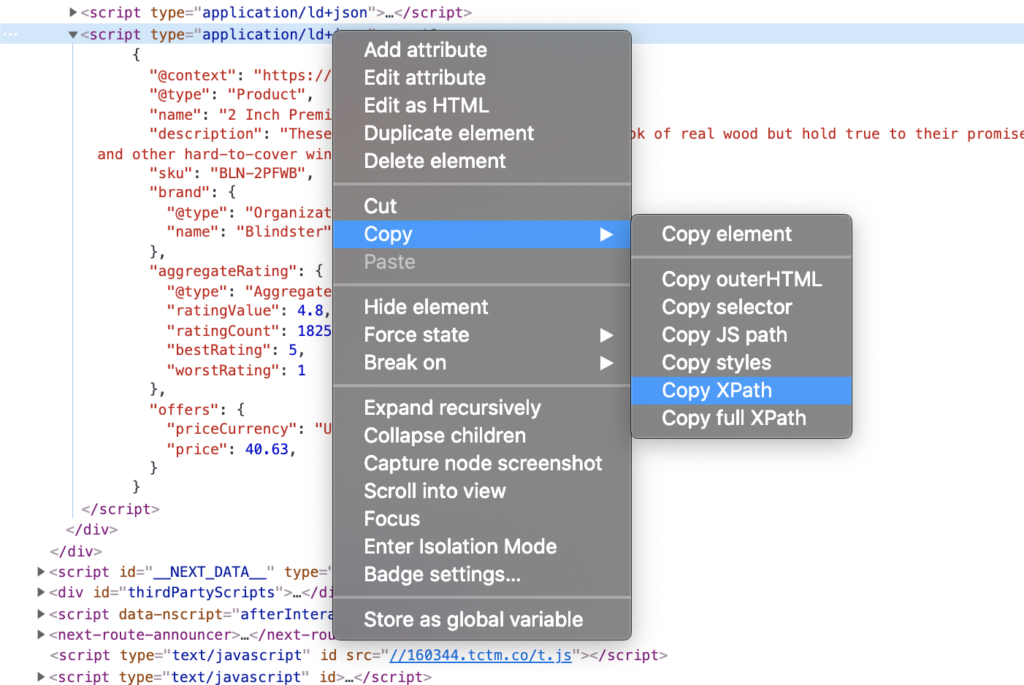 xpath copy example