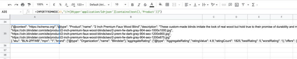 json traduction table