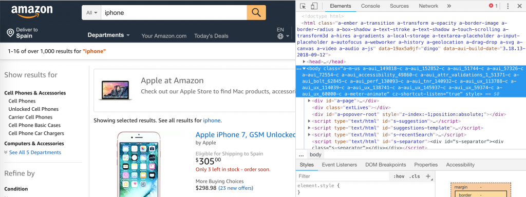 chrome web developper